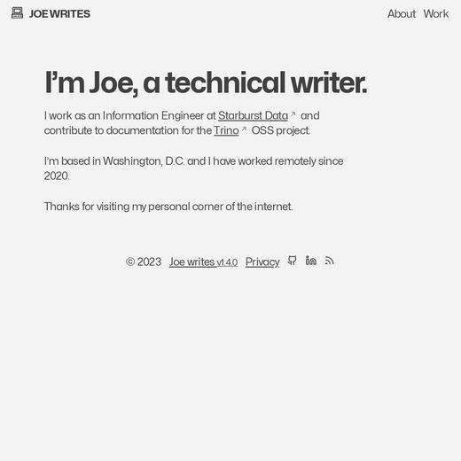 Joe writes